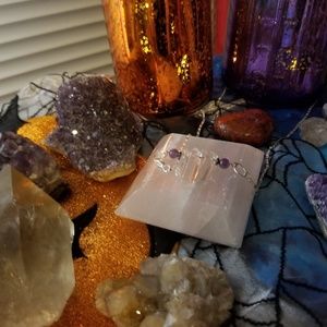 Amethyst Beads Graduated Clear Crystals